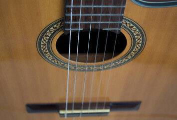 close in acoustic guitar