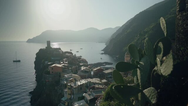 afternoon Cinqueterra wide shot telephoto with Nikon Z6 and Atomos Ninja V ProRES