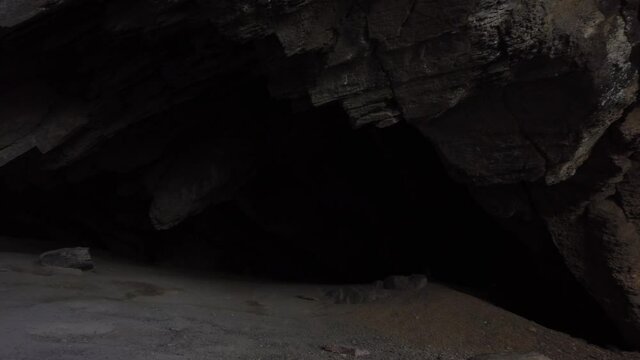 Natural Rock Cave Walking Out