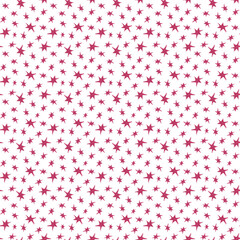 Seamless pattern of watercolor red stars on a white background. Use for design, invitations, holidays, weddings.