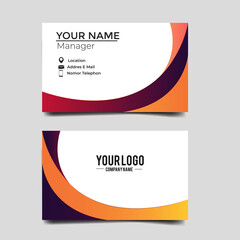 Naklejka premium Vector Modern Creative and Clean Business Card Template.Stationery Design.Modern minimalist business card template. Corporate Business Card Design vector simple style. Branding, stationary.vector eps 