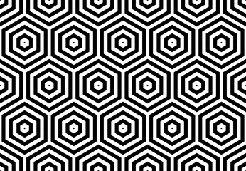 Wall murals Hexagon Seamless hexagons pattern. Geometric texture.