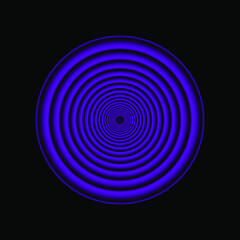 Vortex wave optical illusion purple and black in black background.