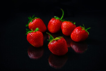 bio fresh sweet red strawberry