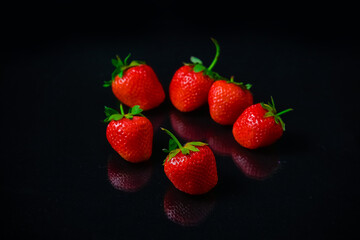 bio fresh sweet red strawberry