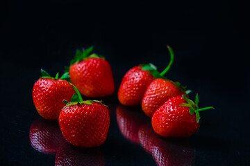 bio fresh sweet red strawberry