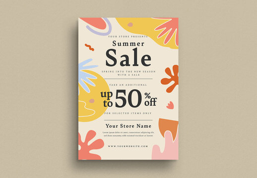 Summer Fashion Sale Flyer Layout