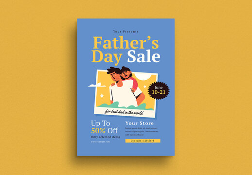Father's Day Sale Flyer Layout