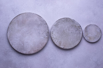 Handmade handcrafted concrete plates and bowls