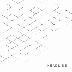 Abstract geometric technological background. Vector creative design.