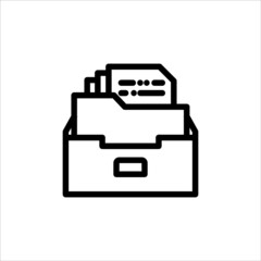 Folder flat line vector icon for mobile application, button and website design. Illustration isolated on white background. EPS 10 design, logo, app, infographic