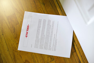 Renter received an eviction notice due to past due rent - Hardship Concept - Recession Outcome - Pandemic
