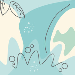 abstract background, drawn with various shapes and doodle objects