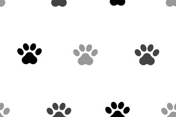 Paw Print. Vector pattern.