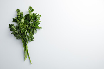 Parsley on a white background. Minimum concept