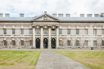 Greenwich, London, England, UK - 30 July 2015: A view University of Greenwich (formerly the Old Royal Naval College) in Greenwich, London, 