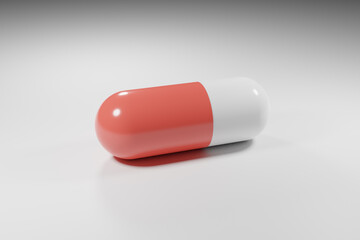Isolated capsule on white background.