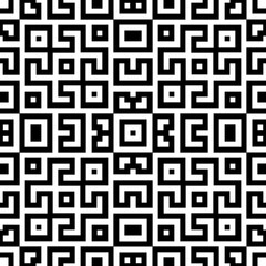 Tribal ornament. Ethnic wallpaper. Ancient mosaic. Embroidery background. Ethnical folk image. Tribe motif. Digital paper, web design, textile print, backdrop. Seamless abstract art. Vector artwork.