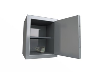 Money crisis concept. 3d illustration isolate on white