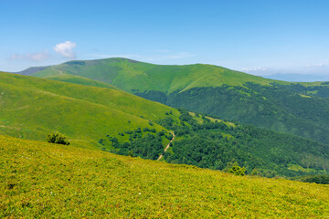 scenery of carpathian mountains. great views on a summer day. borzhava ridge is a popular travel...