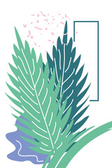 abstract design with nature inspired and abstract shapes