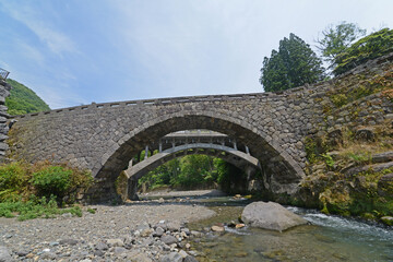 二俣橋　石造りの橋　熊本県美里