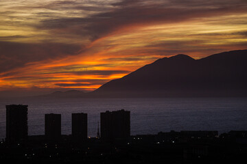 atardecer en lo alto de la ciudad