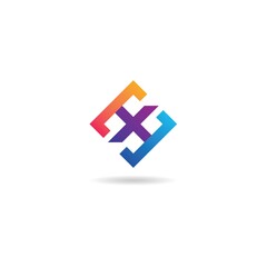 initial x logo design vector, icon, element, template