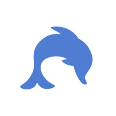 Obraz premium Dolphin silhouette, dolphinaria logo. Premium vector.