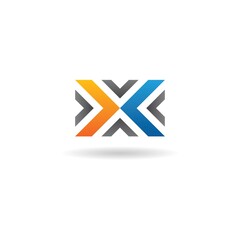 initial x logo design vector, icon, element, template