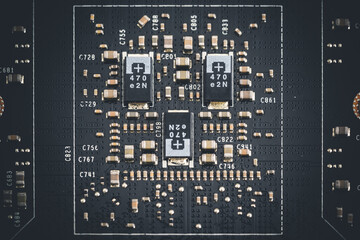 Electronic components of a graphics card