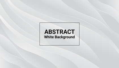 Creative abstract white and gray color background with smooth shapes and light