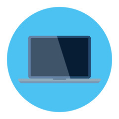 Laptop design, Digital technology and communication theme Vector illustration