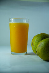 glass of bale juice and bale fruits