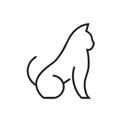 Cat icon vector logo template
