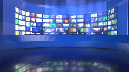 News Broadcast - Newsroom Background Plate	
