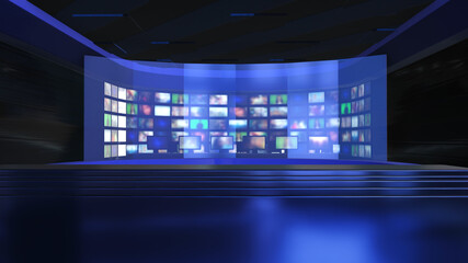 News Broadcast - Newsroom Background Plate	
