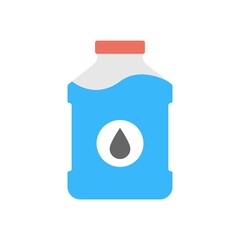 Oil bottle icon in flat design style.