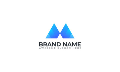 M modern letter logo design | M logo | M logo design template