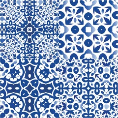 Decorative color ceramic azulejo tiles.