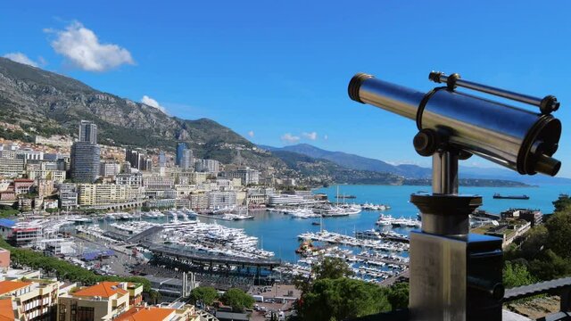 WS Cityscape and harbor / Monte Carlo, Monaco, Principality of Monaco