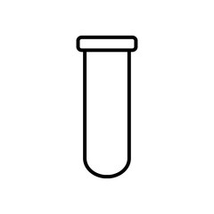 test tube icon, line style