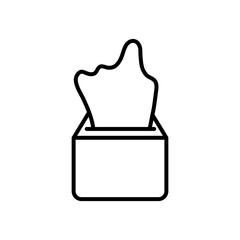 tissues box icon, line style