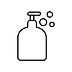 hands soap bottle icon, line style