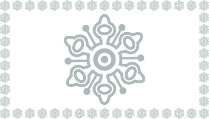 Vector Flat Snowflakes. Background, Pattern. Winter and Christmas Decoration. 