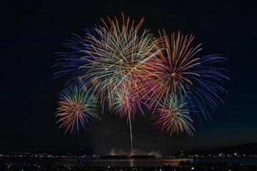 fireworks in the city