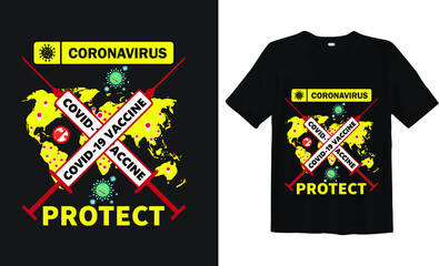 Coronavirus vaccine protect covid-19 t-shirt