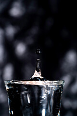 Wassertropfen, glas, spritzer