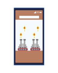 war tanks vehicles in smartphone 8 bits pixelated icons