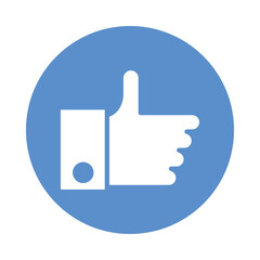 hand like social media marketing block style